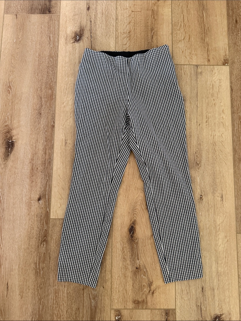 a new day | Black and White Gingham Cropped Pants | size 6